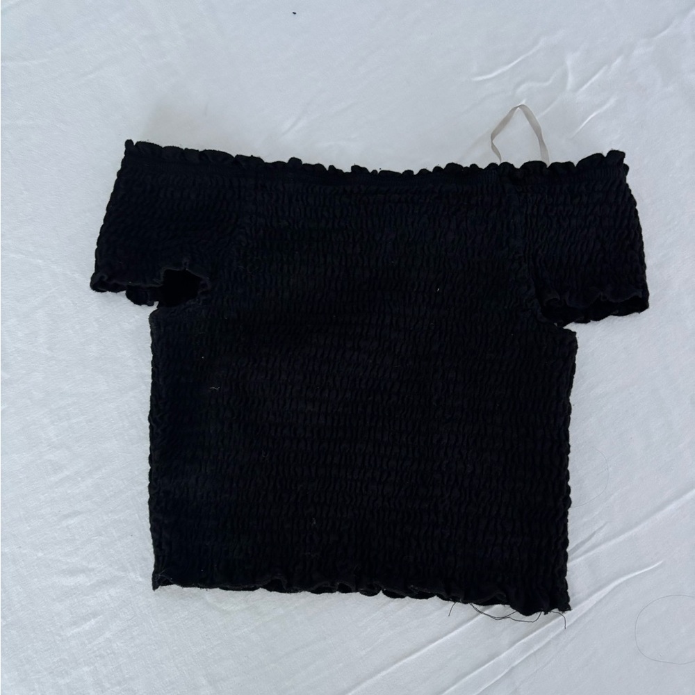 Off the Shoulder Black Top